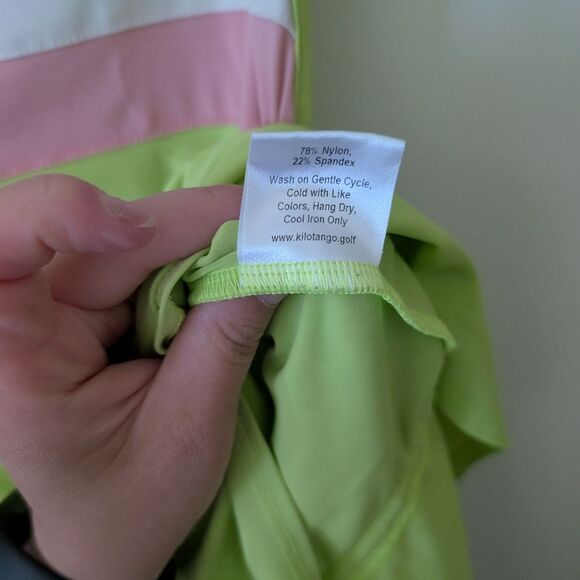 Kilo Tango Tennis Swing Dress Pink Green Athletic Preppy Size Medium - Picture 6 of 9